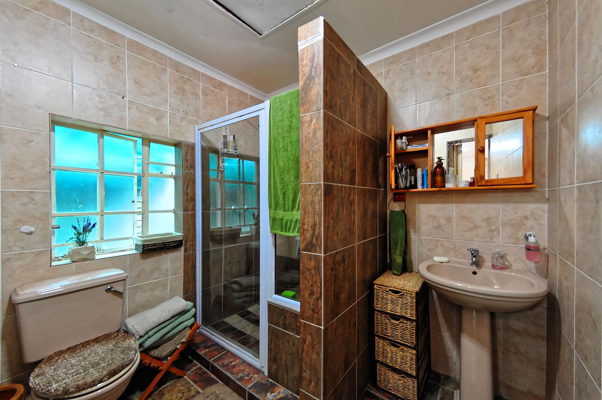 Fully tiled bathroom